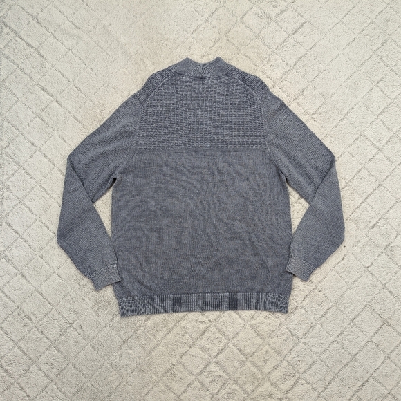 Tommy Bahama Sweater Mens XL Gray ¼ Zip Pullover Knit Cotton Casual Beach - Picture 9 of 9
